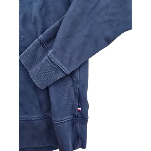 Tommy Hilfiger Mens Half-Zip Pullover Navy Blue Size M Cotton Casual Sweater - Picture 4 of 6